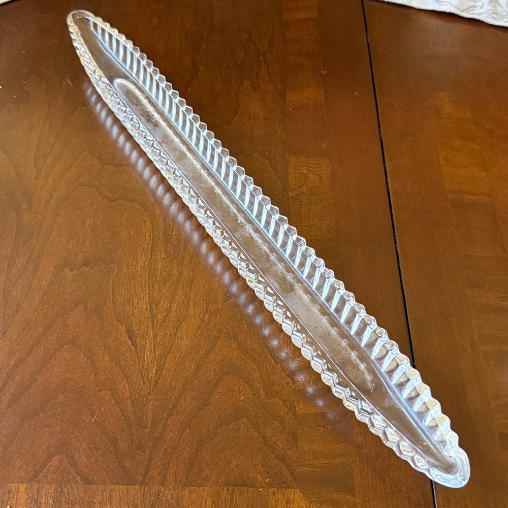 Godinger Shannon Crystal Designs of Ireland Harmony Olive Caviar Tray boat